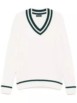 Свитер с V-образным вырезом Zanone, серый