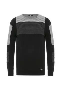 Свитер с великолепным узором вязки CIPO & BAXX, цвет Black Anthracite