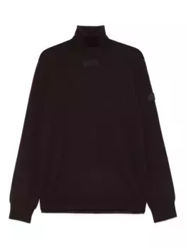 Свитер с водолазкой и вставками MM6 Maison Margiela, коричневый