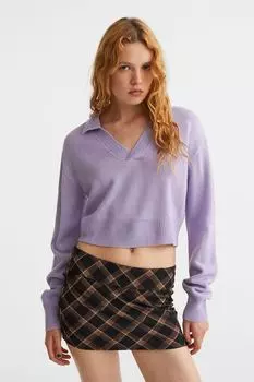 Свитер с воротником H&amp;M, светло-фиолетовый