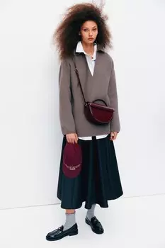 Свитер с воротником H&M, серый