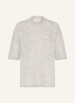 Свитер с воротником из альпаки и рукавами 3/4. Holzweiler, серый