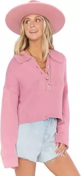 Свитер с воротником кроуфорд Show Me Your Mumu, цвет Pink Knit