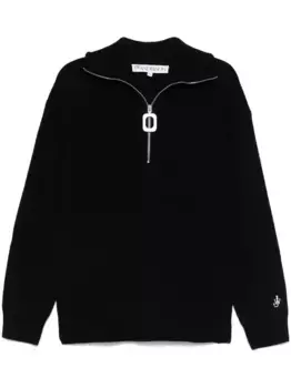 Свитер с воротником на молнии JW ANDERSON, черный