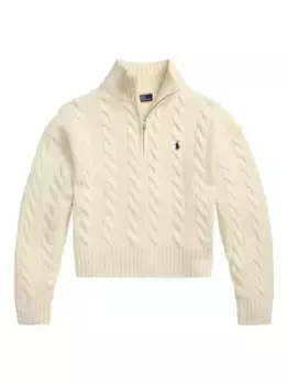 Свитер с воротником на молнии POLO RALPH LAUREN, нейтральный