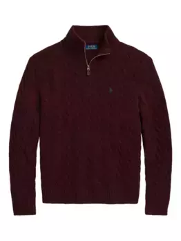 Свитер с воротником на молнии POLO RALPH LAUREN, красный