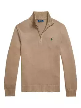 Свитер с воротником на молнии POLO RALPH LAUREN, нейтральный