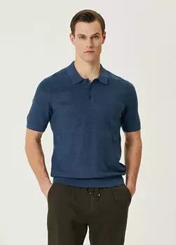 Свитер с воротником-поло Network, индиго