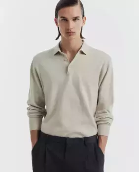 Свитер с воротником-поло Sfera, цвет Piedra