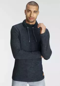 Свитер с воротником-стойкой AJC, с высоким воротником-стойкой на кулиске, цвет морской волны