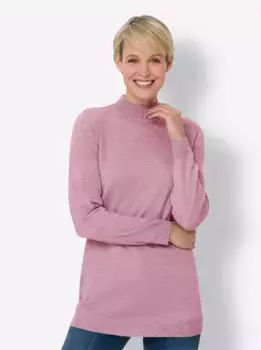 Свитер с воротником стойкой Classic Basics "длинный свитер", цвет Altrosa-Ecru-Meliert