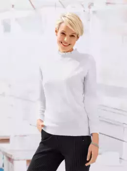 Свитер с воротником стойкой Classic Basics "Пуловер", цвет Ecru