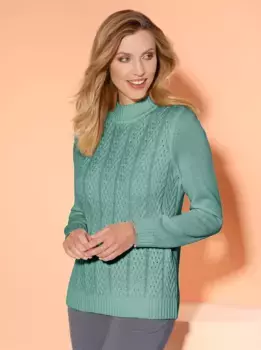 Свитер с воротником стойкой Classic Basics "Пуловер", цвет Salbei