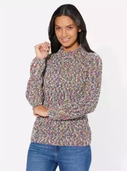 Свитер с воротником стойкой Classic Basics "Пуловер", синий