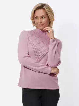 Свитер с воротником стойкой Classic Basics "Пуловер", цвет Ros