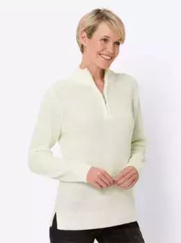 Свитер с воротником стойкой Classic Basics "Пуловер", цвет Champagner