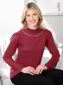 Свитер с воротником-стойкой Classic Basics "свитер с воротником-стойкой", цвет Kirsche