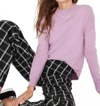 Свитер с воротником-стойкой из смеси альпаки в ярко-сиреневом цвете Madewell