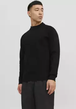 Свитер с воротником стойкой Jack & Jones "JCOFILO KNIT MOCK NECK SN", черный