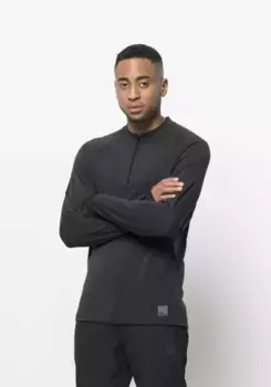Свитер с воротником стойкой Jack Wolfskin "BIKE COMMUTE HALFZIP M", цвет Phantom