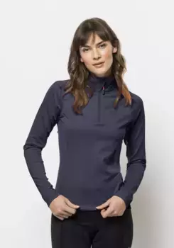 Свитер с воротником стойкой Jack Wolfskin "MOROBBIA HZ W", цвет Graphite