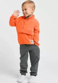 Свитер с воротником стойкой Jack Wolfskin "SMILEYWORLD MIDLAYER K", оранжевый