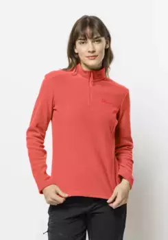 Свитер с воротником стойкой Jack Wolfskin "TAUNUS HZ W", коралловый