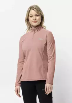 Свитер с воротником стойкой Jack Wolfskin "TAUNUS HZ W", цвет Rose-Dawn