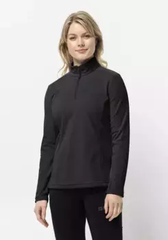 Свитер с воротником стойкой Jack Wolfskin "TAUNUS HZ W", черный