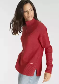 Свитер с воротником стойкой Laura Scott - НОВАЯ КОЛЛЕКЦИЯ, оранжевый