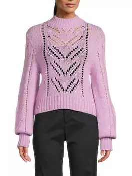 Свитер с воротником-стойкой Redvalentino, сирень