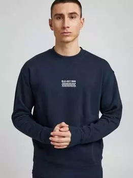 Свитер с воротником стойкой sdrubio Solid, синий