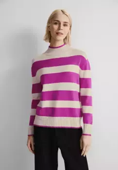 Свитер с воротником-стойкой STREET ONE, с воротником-стойкой, цвет Purple Cozy Pink