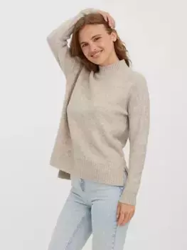 Свитер с воротником стойкой Vero Moda "VMLEFILE OVERSIZE BOXY BLOUSE GA NOOS", цвет Birch Melange