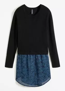 Свитер с воротником-юбкой Rainbow, черный