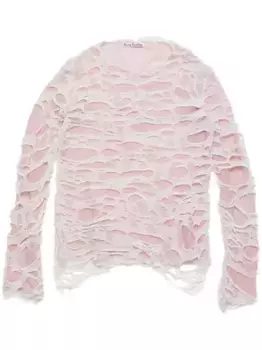 Свитер с вырезами Acne Studios, розовый