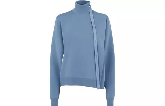 Свитер с вырезами и деталями FENDI, синий