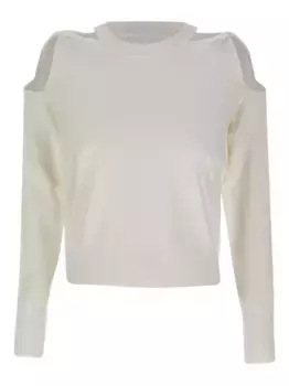 Свитер с вырезами kaos, белый