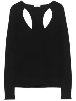Свитер с вырезами от Patrizia Pepe, черный
