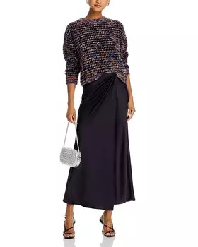 Свитер с вырезом «лодочка» и отделкой пуговицами Stellah, мультиколор