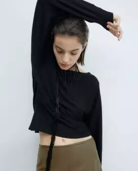 Свитер с вырезом «лодочка» Sfera, черный