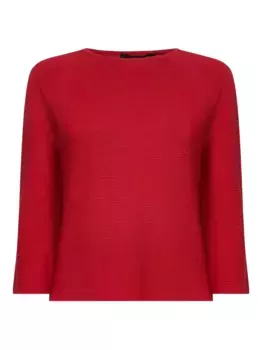 Свитер с вырезом-лодочкой и рукавами реглан Weekend Max Mara, красный