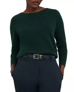 Свитер с вырезом-лодочкой Larina HOBBS LONDON, зеленый