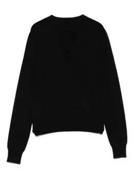 Свитер с вырезом TWINSET, черный