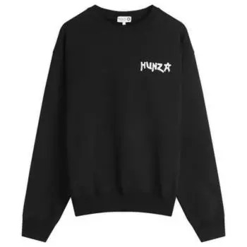 Свитер с вышитым логотипом 80-х годов представлен компанией End. Hunza G, черный