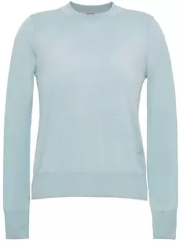 Свитер с вышитым логотипом Adam Lippes, синий