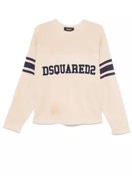 Свитер с вышитым логотипом DSQUARED2, серый
