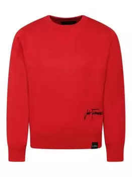 Свитер с вышитым логотипом John Richmond Junior, красный