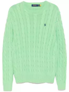 Свитер с вышитым логотипом POLO RALPH LAUREN, зеленый