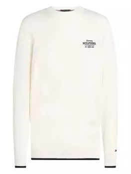 Свитер с вышитым логотипом Tommy Hilfiger, белый